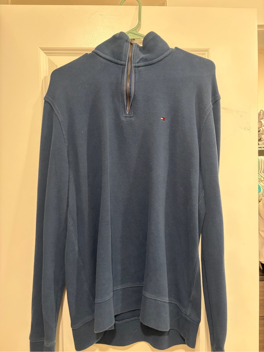 Tommy Hilfiger Blue Quarter-Zip Pullover